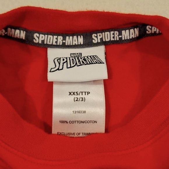 Marvel Spiderman Long Sleeve Tshirt (XXS/TTP 2/3) - Picture 3 of 5